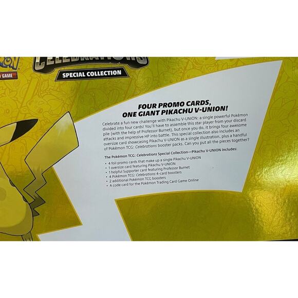 Pokemon Celebrations Special Collection Box Pikachu V-Union Trading Cards 2021 - Picture 8 of 8